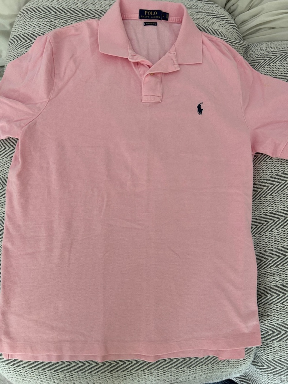 Polo by Ralph Lauren Light Pink Polo with Navy Pony